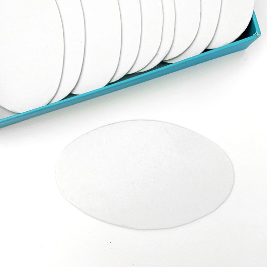 White Paperboard Oval Bases for Crafting ~ Set of 10 ~ 5" x 3"